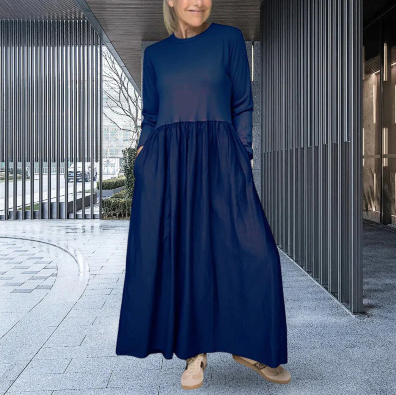 Lea® | Midi-Kleid mit langen Ärmeln für die Übergangszeit