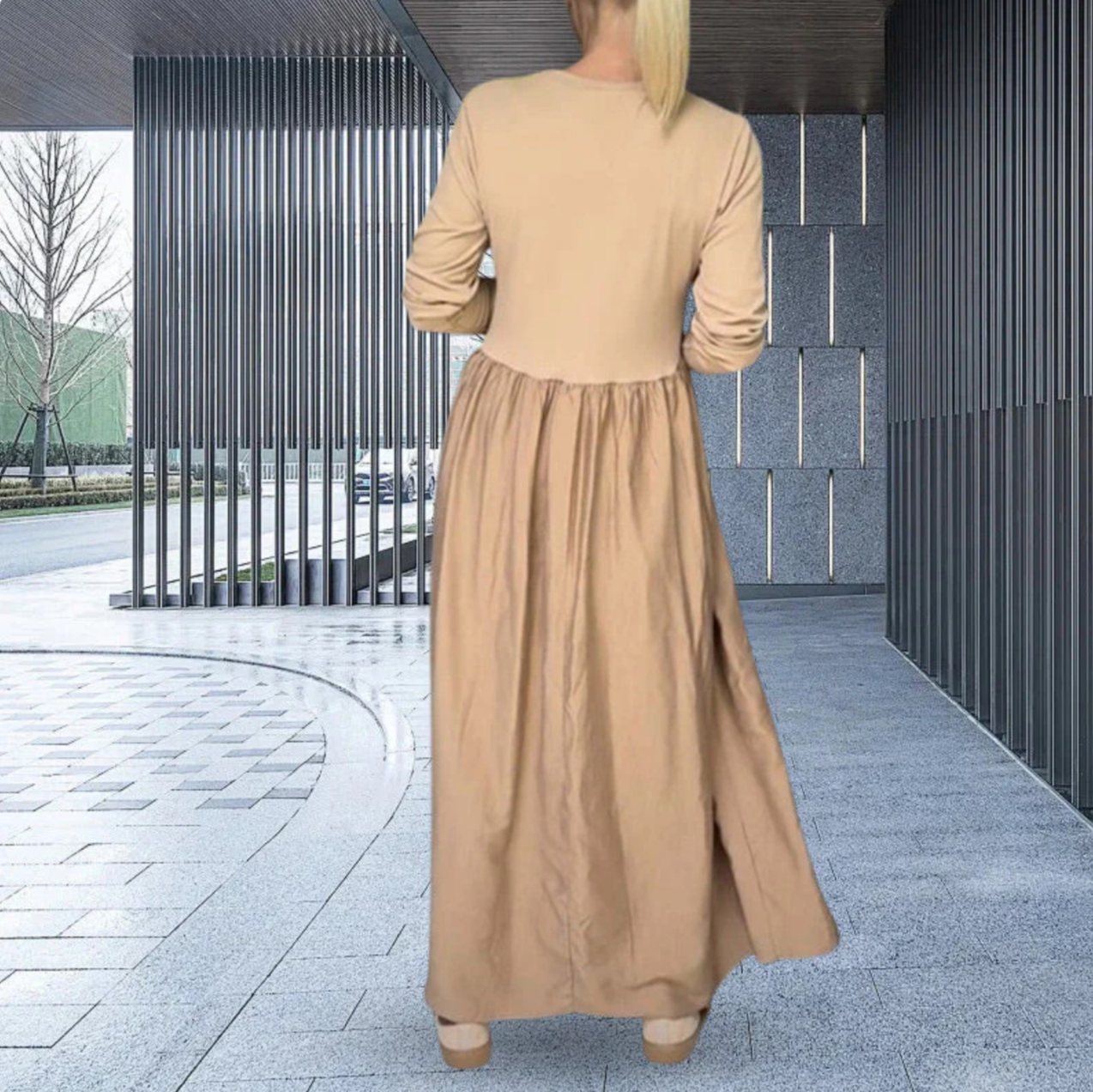 Lea® | Midi-Kleid mit langen Ärmeln für die Übergangszeit